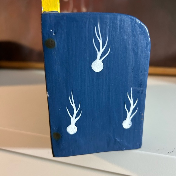 Handmade Wooden Dolphi Perpetual Desk Calendar Movable Blocks Folk Art indinesia - Picture 4 of 11